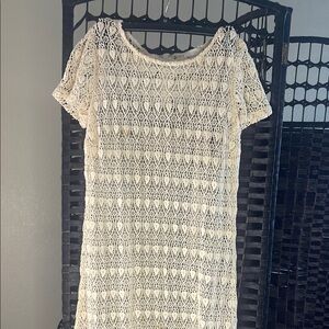 Elegant Cream Lace Dress‎